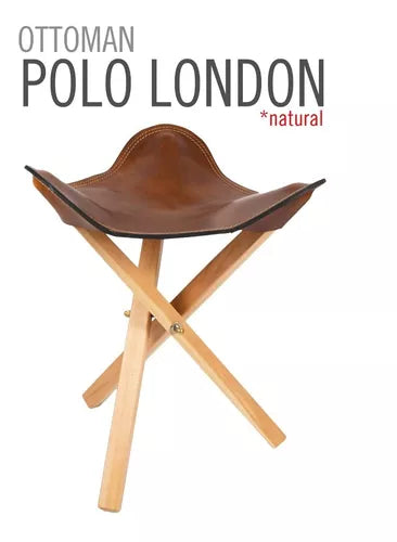 Polo Leather Foldable Camp Stool.