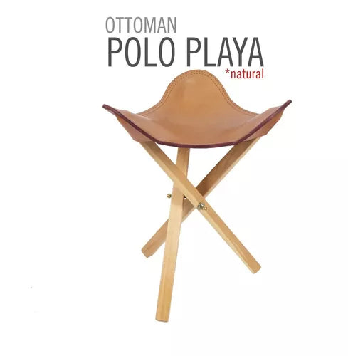 Polo Leather Foldable Camp Stool.