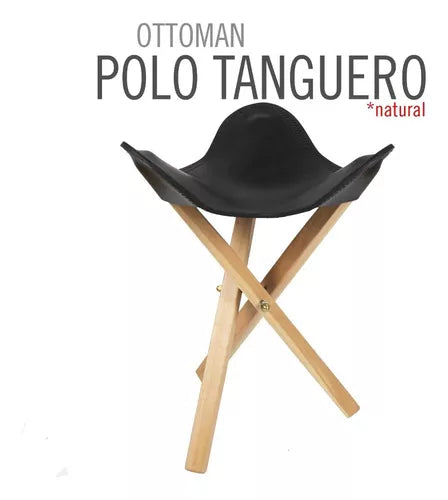 Polo Leather Foldable Camp Stool.