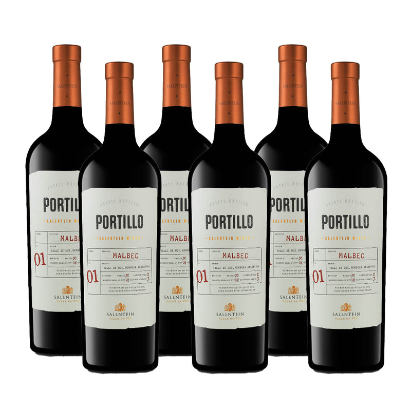 Portillo Malbec 750 ml (box of 6 bottles).