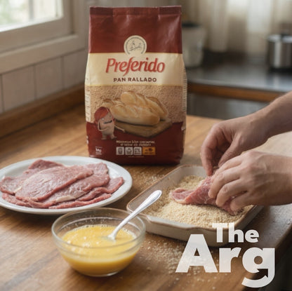 Preferido Bread Crumbs 1 kg | Argentine Pan Rallado for Cooking & Breading