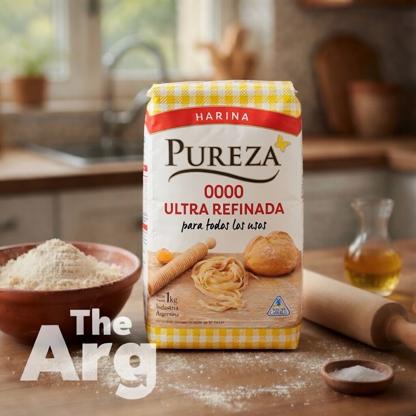 Pureza Flour 0000 Ultra Refined Wheat Flour 1 kg / 2.20 lb