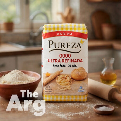 Pureza Flour 0000 Ultra Refined Wheat Flour 1 kg / 2.20 lb