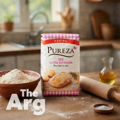 Pureza 000 Ultra Refined Wheat Flour 1kg | Fine Argentine Baking Flour