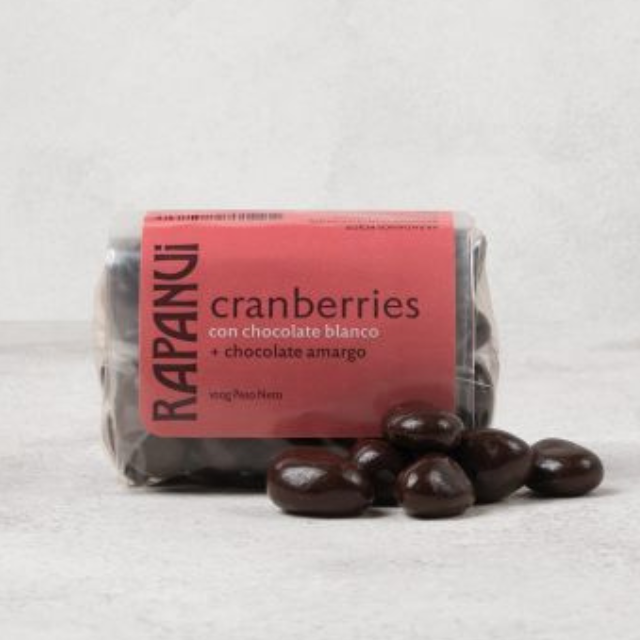 RapaNui Cranberries Dipped in White and Bitter Chocolate 100 g / 3.5 oz