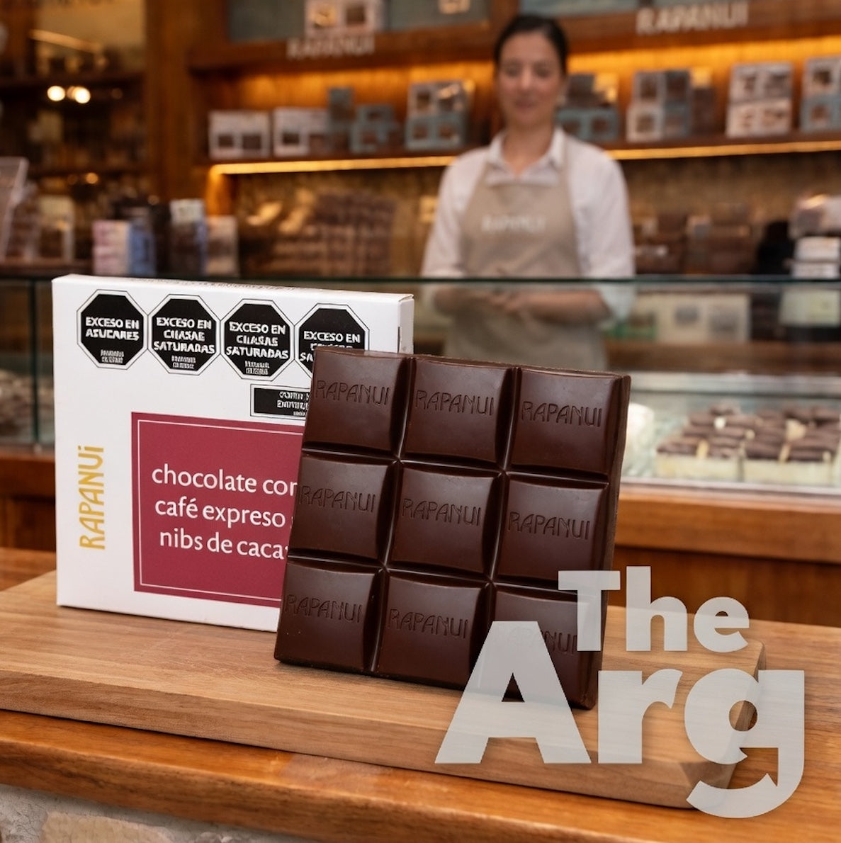 Rapanui Espresso Coffee & Cacao Nibs Chocolate Bar 40g