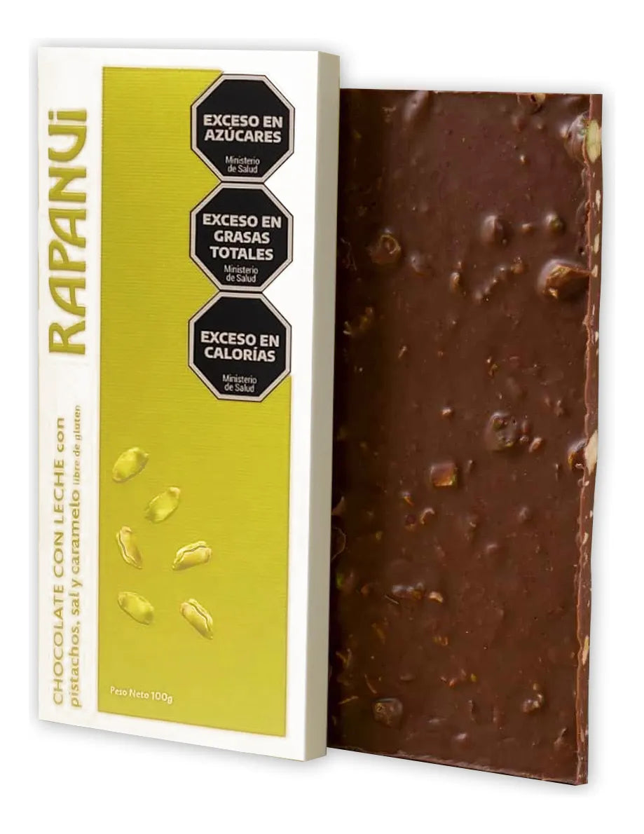Rapanui Dubai Chocolate Bar – Milk Chocolate with Pistachios, Salt & Caramel 100g/0.22 lb