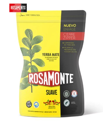 Rosamonte Yerba Mate Suave with Zipper 250g