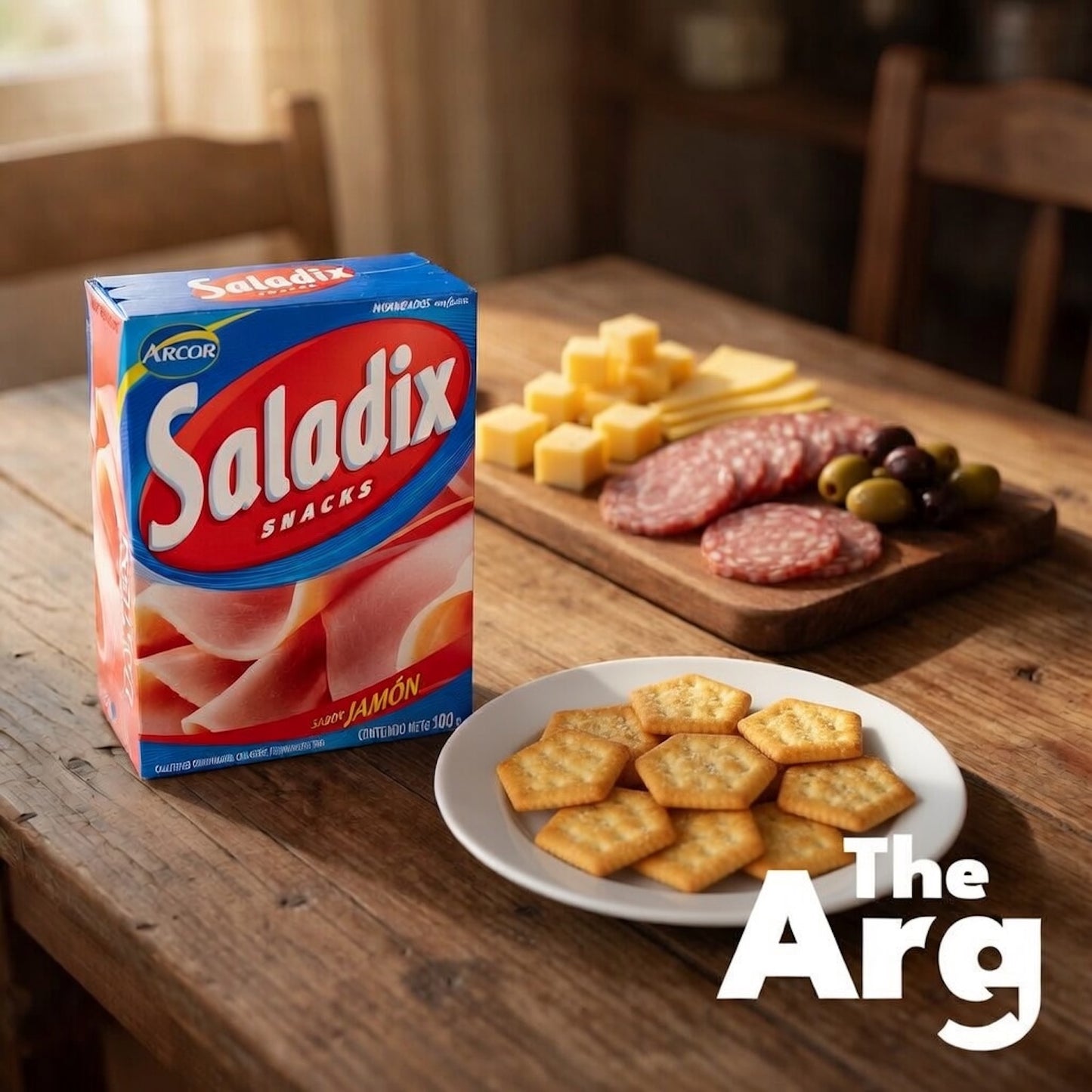 Saladix Ham Baked Snacks 100g | Savory Argentine Crackers