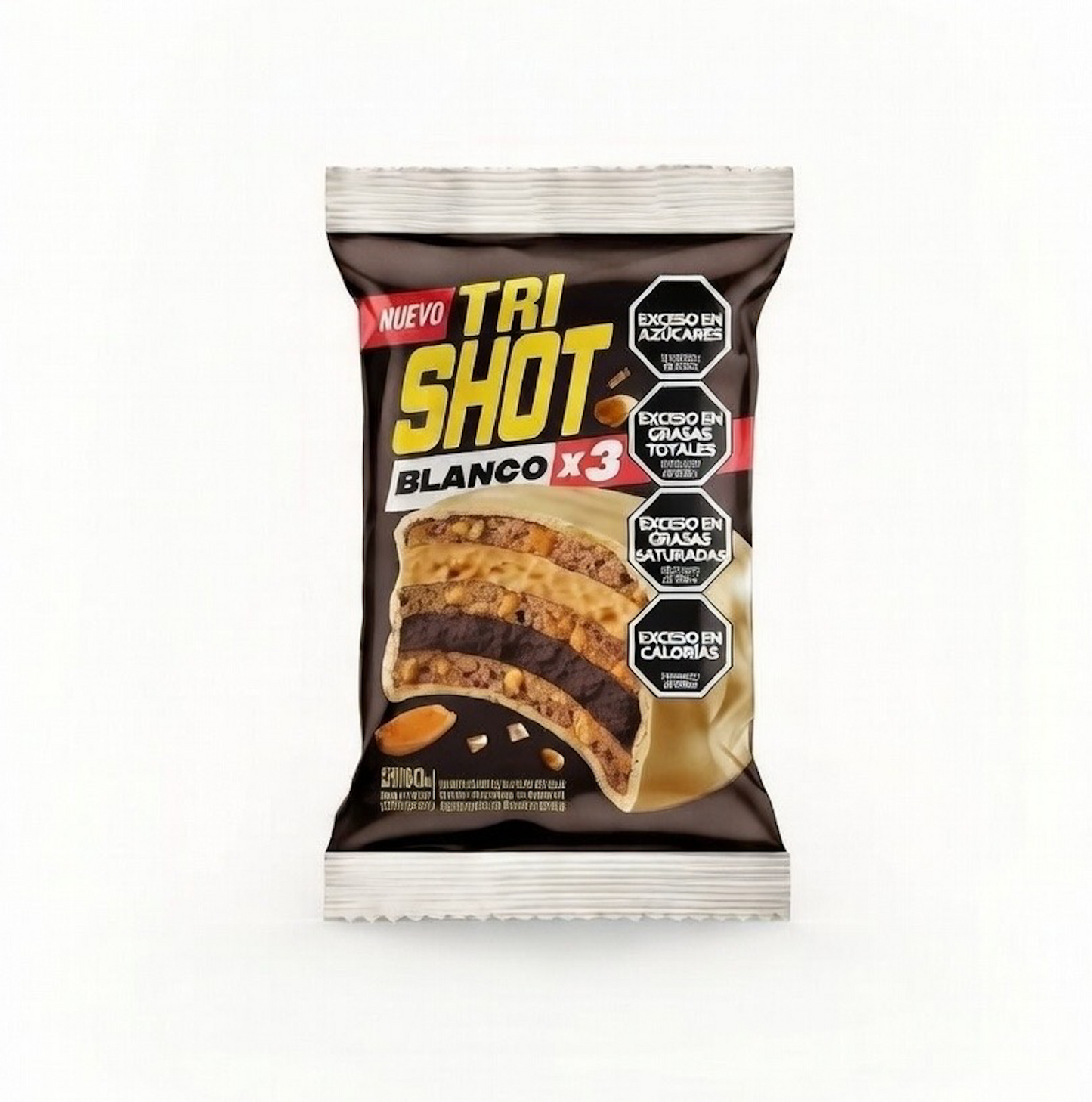 Mondelēz Argentina Shot Tri-Shot Blanco Alfajor – Triple White Chocolate (60 g)