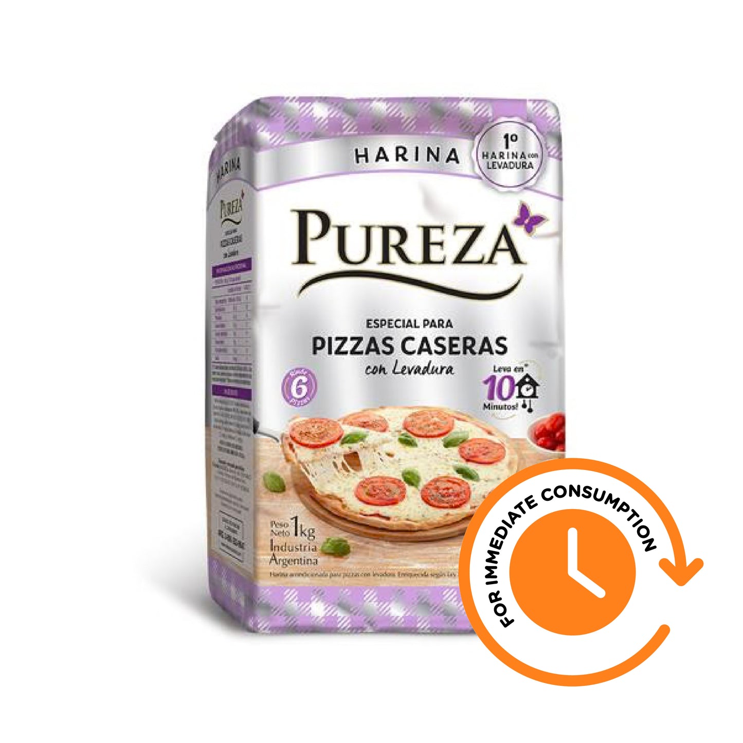 SALE Pureza Self-Rising Leavening Wheat Flour for Pizza – 1kg/2.2lb