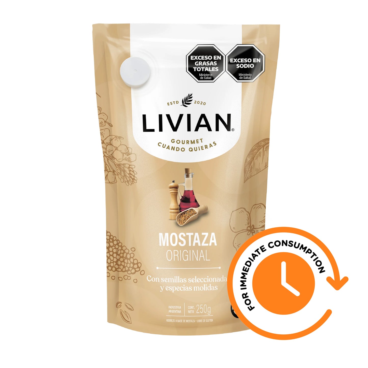 SALE Livian Original Mustard 250 g (8.8 oz) – Premium Argentine Mustard with Selected Seeds & Spices (Copy)