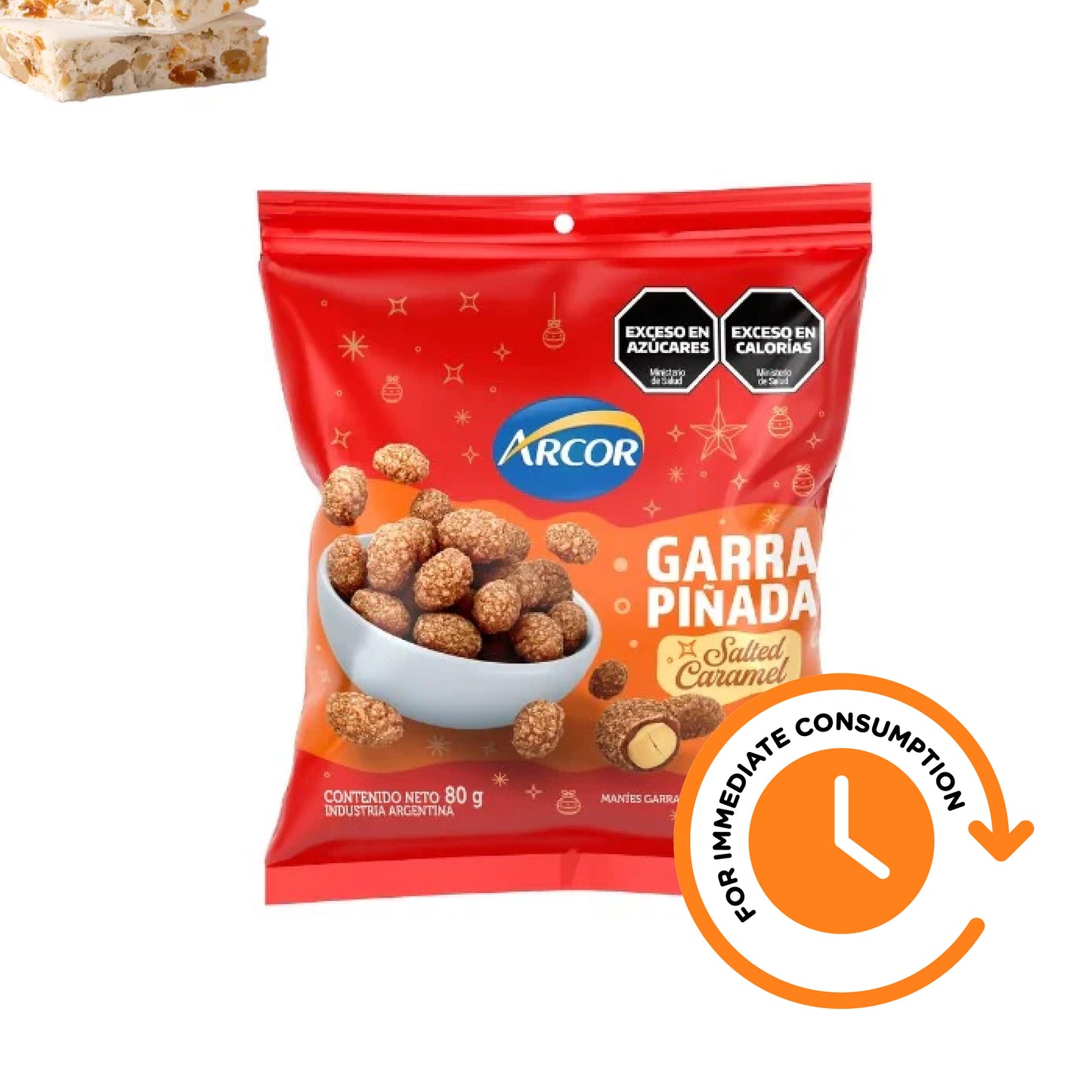 Arcor Salted Caramel Peanut Garrapiñada – Crunchy Gourmet Snack 80g/0.17lb