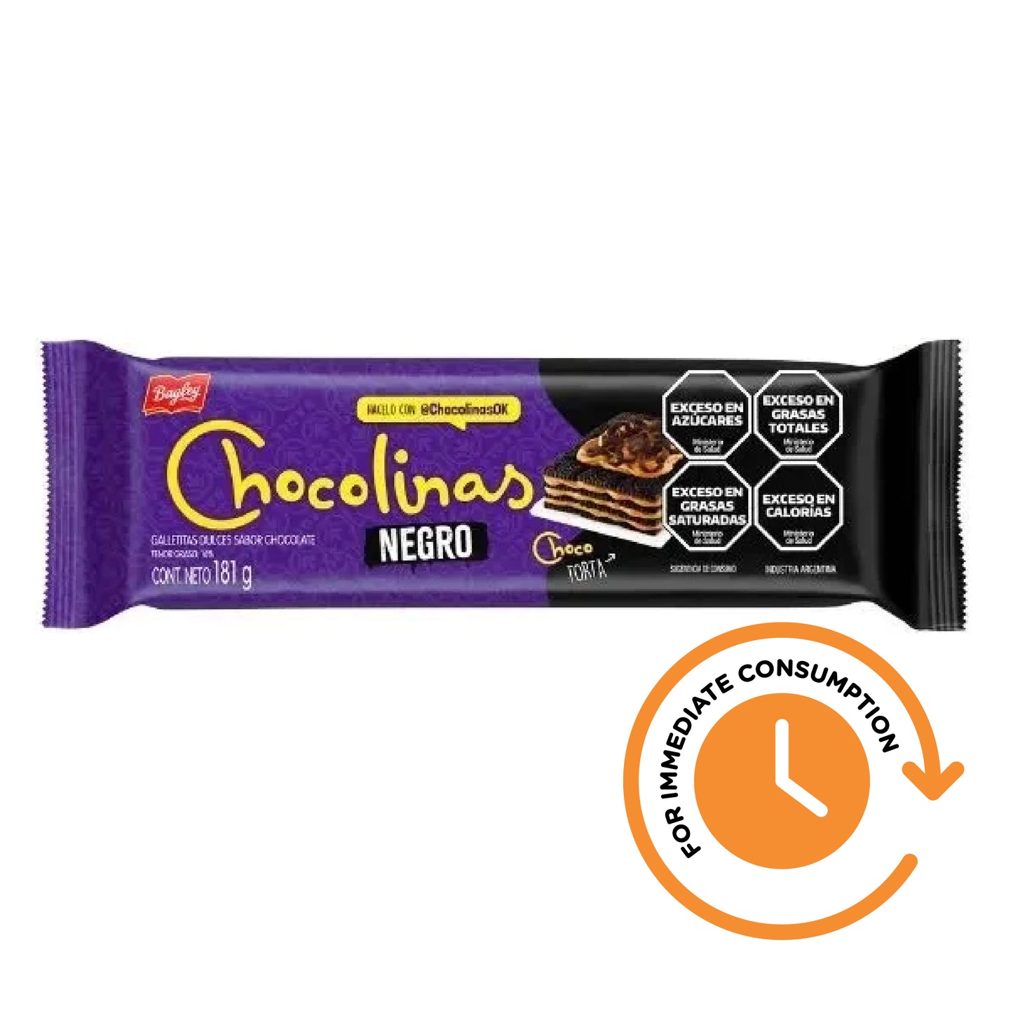 SALE Bagley Chocolinas Negro Cookies Chocolate Flavor 181g/0.39lb