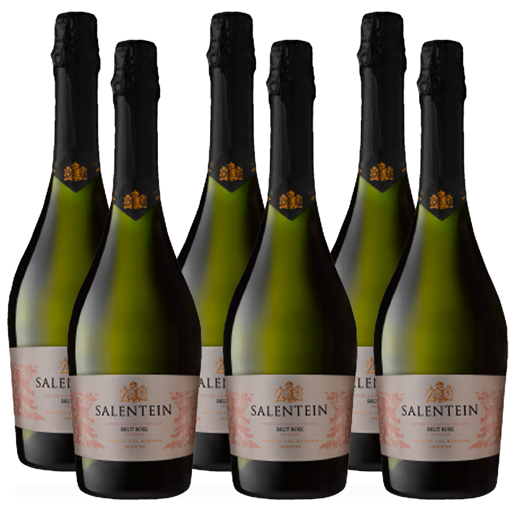 Salentein Brut Rose Sparkling Wine 750ml (6 Bottles)