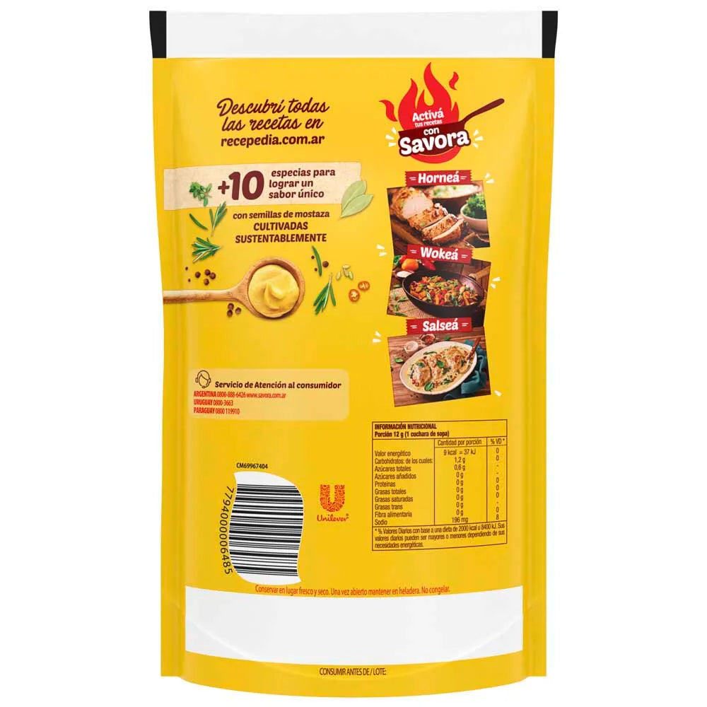 Savora Classic Yellow Mustard 500g