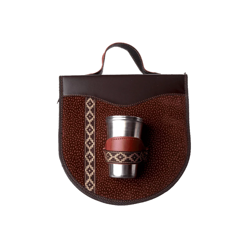 BBQ Set Double Case - Brown Leather