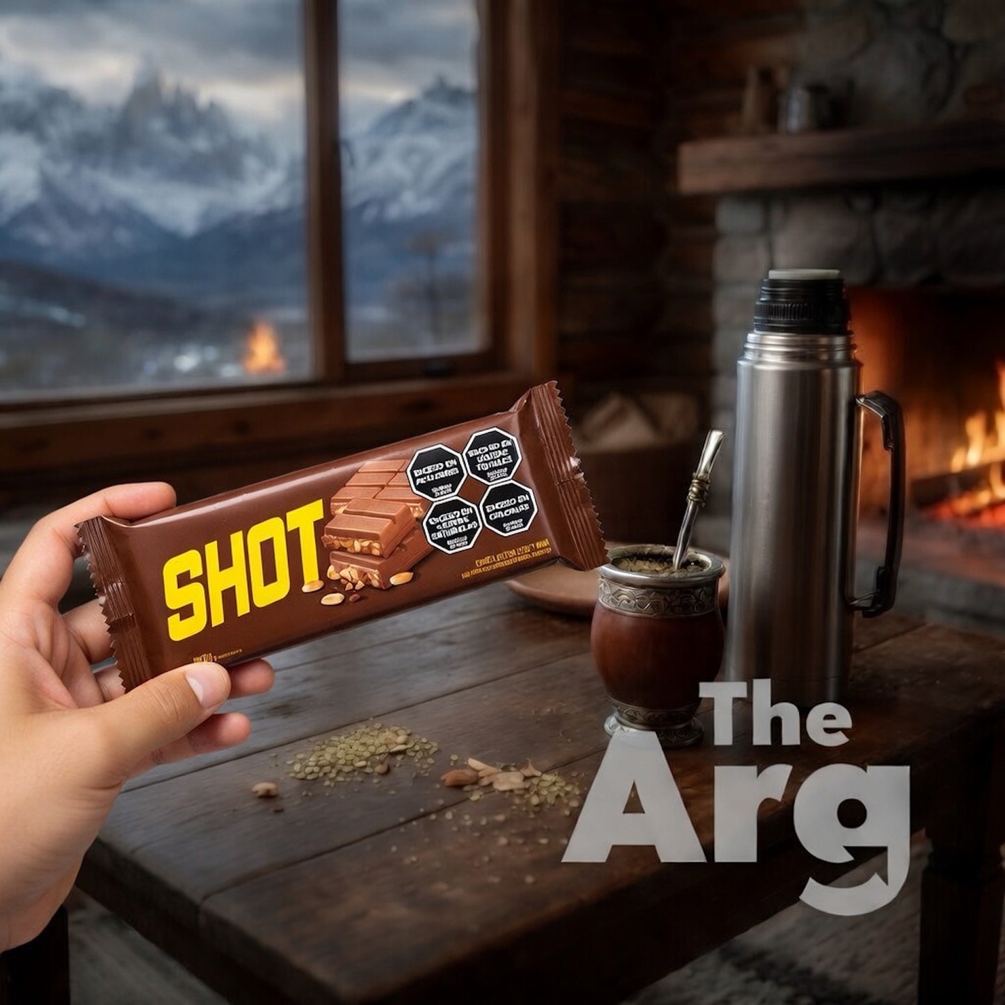 Shot Milk Chocolate Bar with Peanuts | Argentine Chocolate (170g)