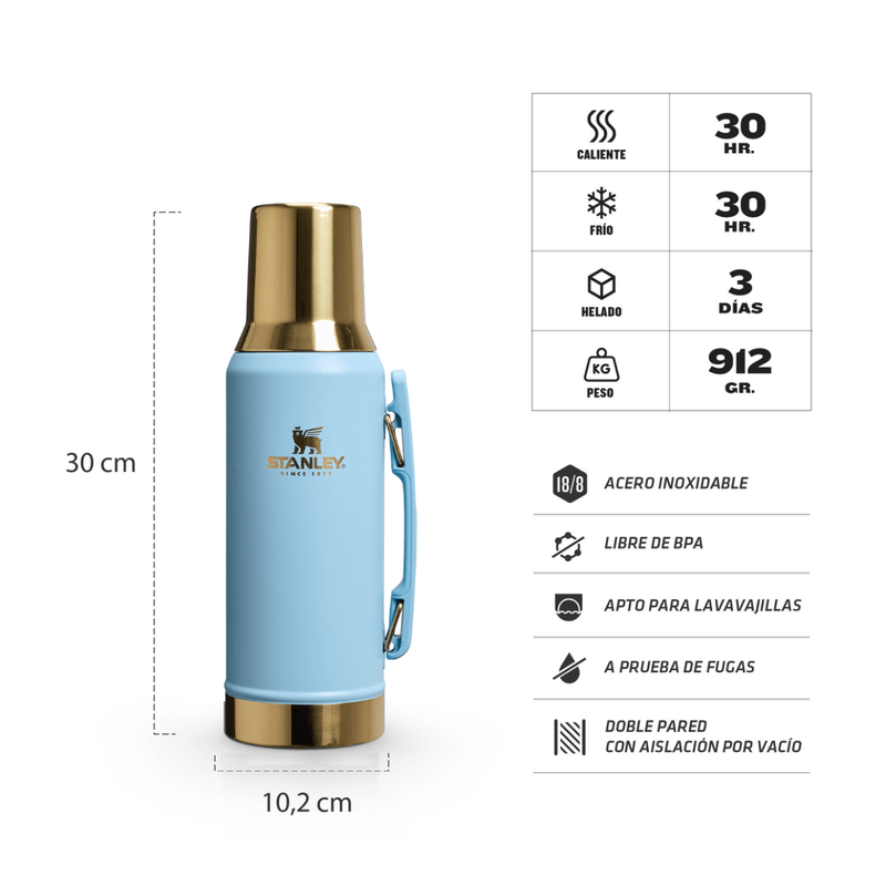 Stanley Mate System Thermos - "Messi Edition The GOAT" (Light Blue) 1.2L