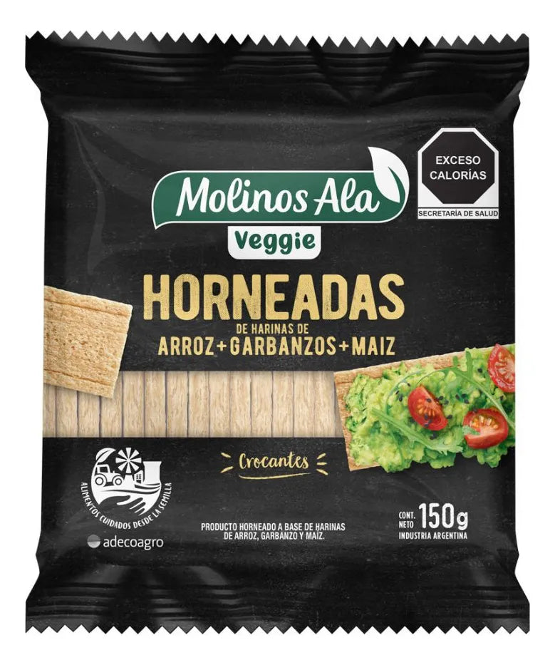 Molinos Ala – Veggie Toasts – Rice, Chickpea & Corn 100g/0.22lb