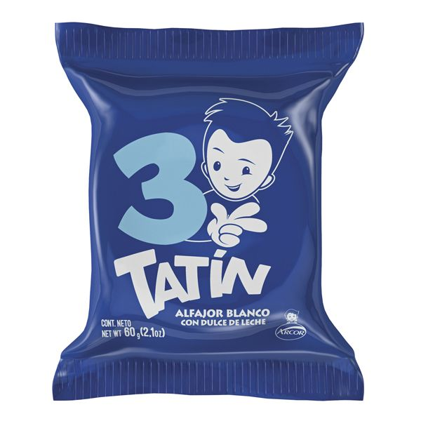 Alfajor Tatín White Chocolate with Dulce de Leche 3 layers 60 g / 1.1 oz