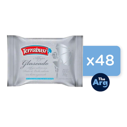 Terrabusi Alfajores Sugar Frosting Filled with Dulce de Leche 38g. (Box of 48u.)