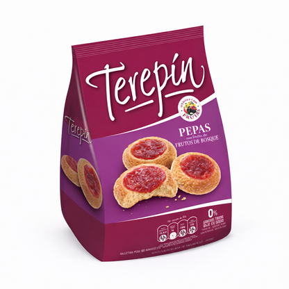Terepín Pepas Wild Berry Cookies | 260g | Traditional Argentine Filled Cookies
