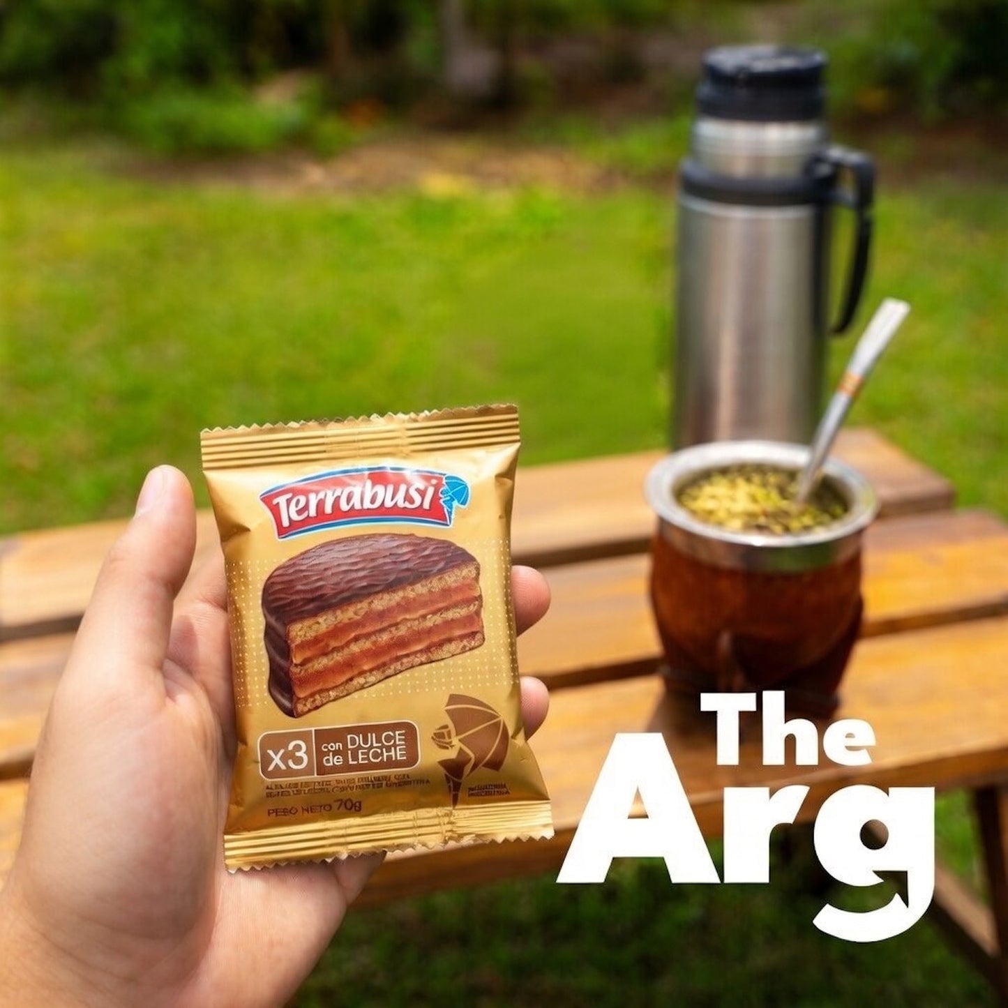 Terrabusi Triple Alfajor with Dulce de Leche 70 g / 2.4 oz | Argentine Chocolate Sandwich Cookie