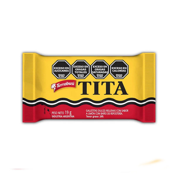 Tita Chocolate Coated Cookie 19 g / 0.67 oz Family Box (36 Units)