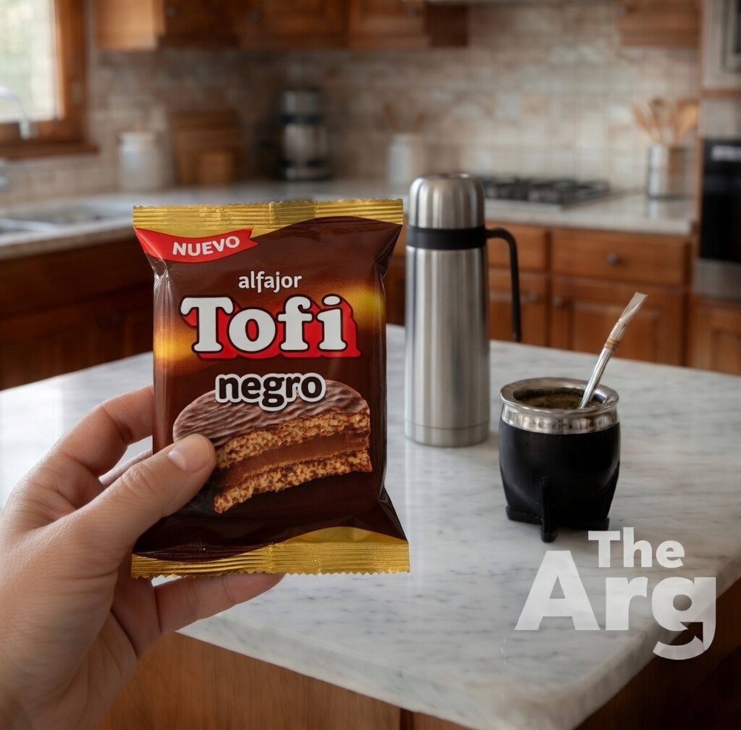 Tofi Negro Milk Chocolate Alfajor with Dulce de Leche Filling 45g