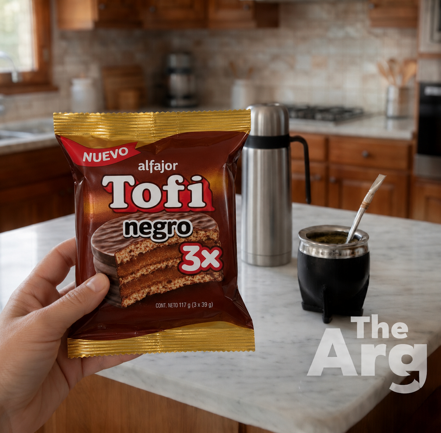 Alfajor Tofi Negro Triple Chocolate Dulce de Leche Filled 73g