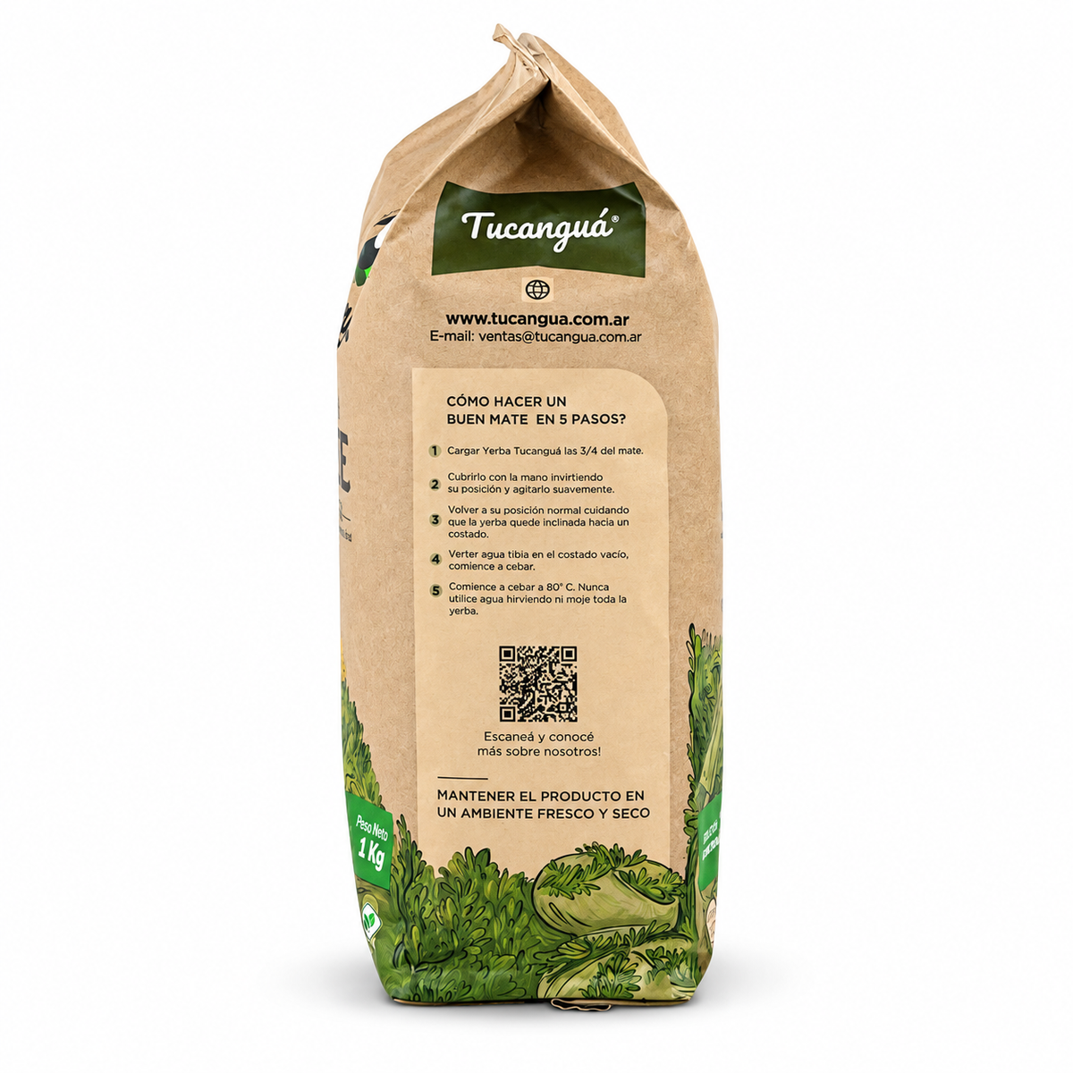 Tucanguá Organic Yerba Mate | 1 kg (2.2 lb) Premium Argentine Mate