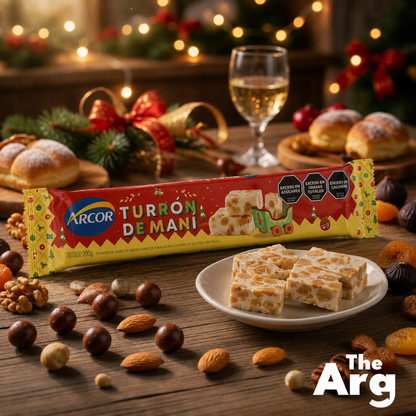 Arcor Turrón de Maní Classic Peanut Christmas Nougat 280g