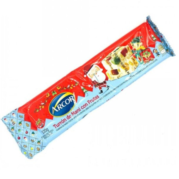 Arcor Turrón Maní con Frutas Peanuts & Fruits Classic Christmas Nougat 120 g