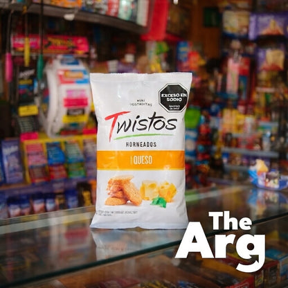 Twistos Cheese Mini Toasted Snacks 155g – Argentine Baked Crunchy Wheat Snacks