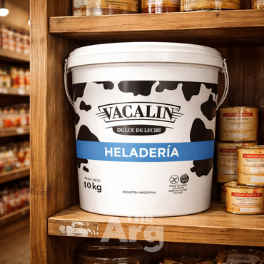 Vacalin Dulce de Leche Heladero 10kg – Professional Argentine Ice Cream Dulce de Leche (Gluten Free)