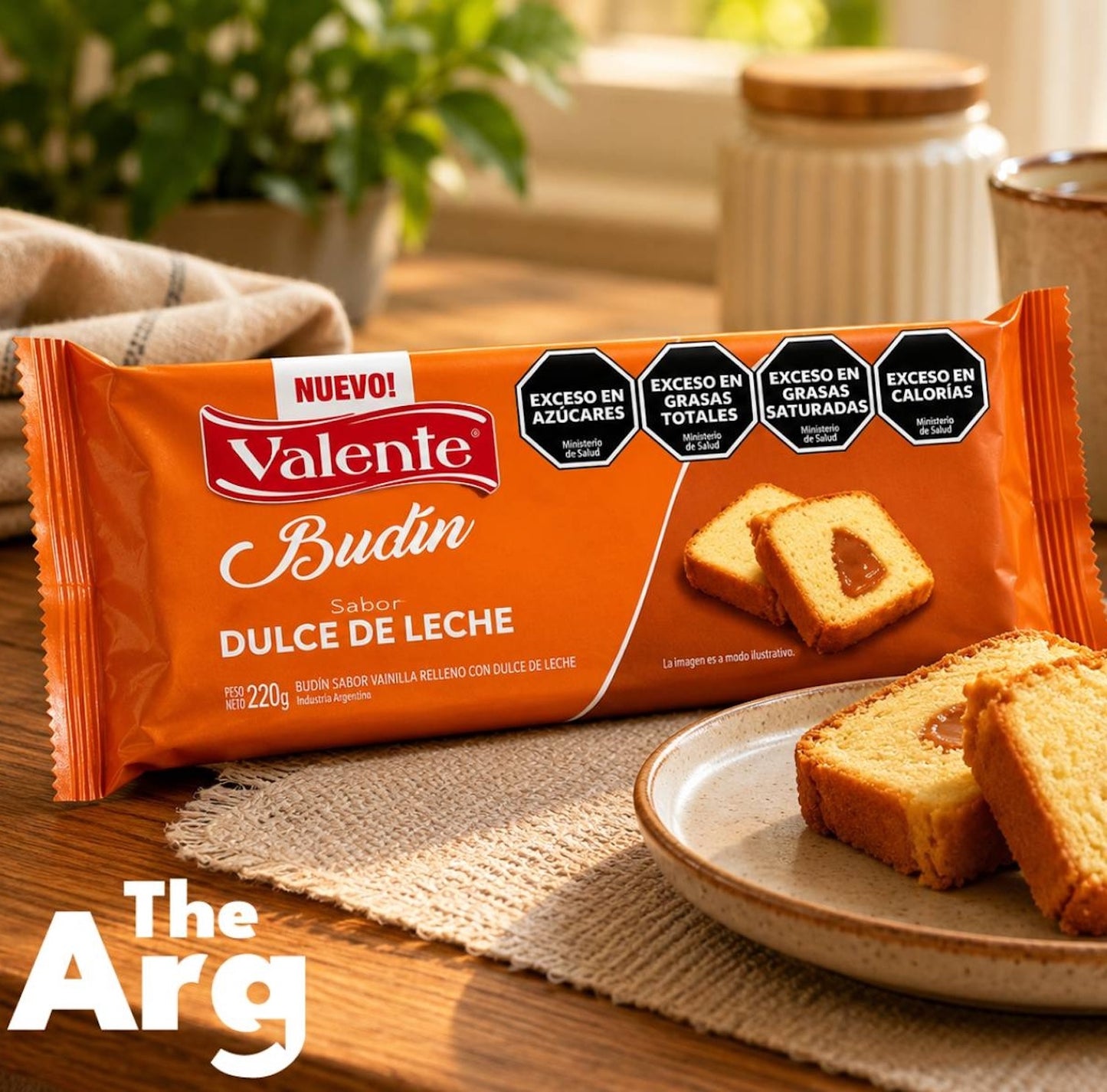 Valente Dulce de Leche Filled Pound Cake 220g | Argentine Sweet Cake