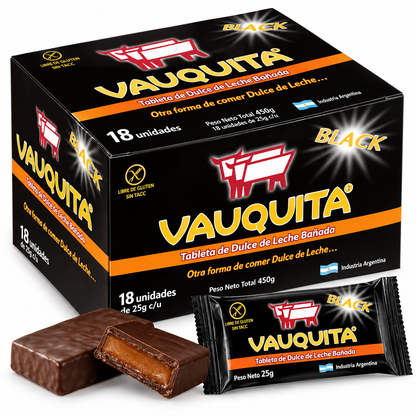 Vauquita Black Dulce de Leche Chocolate 25g x 18