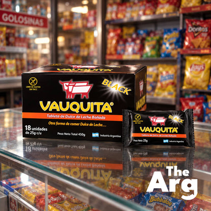Vauquita Black Dulce de Leche Chocolate 25g x 18