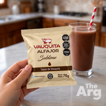 Vauquita Sublime Alfajor Dulce de Leche Chocolate 70g