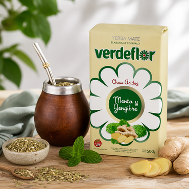 SALE Verdeflor Mint & Ginger Yerba Mate 500 g | Argentine Flavored Yerba Mate with Mint, Ginger & Poleo