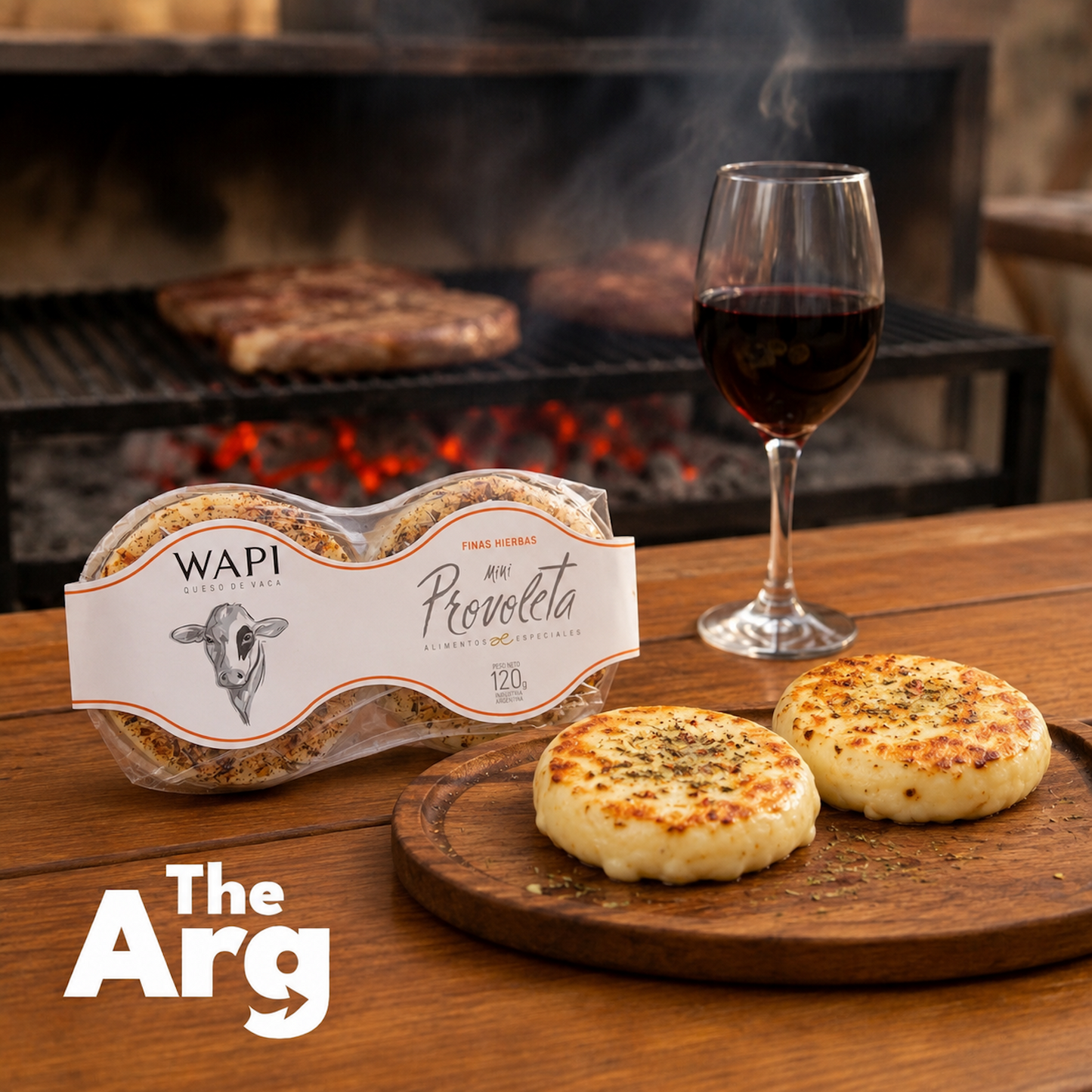 Wapi Mini Provoleta Fine Herbs Cheese 120g | Argentine Grilling Cheese
