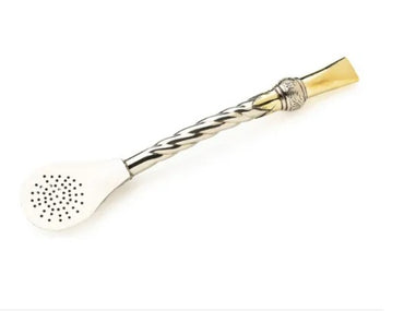 Luxury Pico Rey Bombilla – Solid Alpaca Silver, Chiseled & Bronze