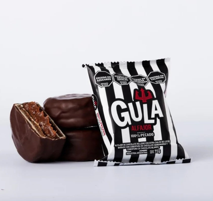 Gula Alfajor 100% Pecado – Dark & White Chocolate with Dulce de Leche Filling 72g