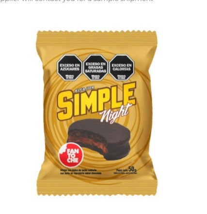 Fantoche Night – Dark Chocolate Alfajor Filled with Dulce de Leche 50g/0.11 lb
