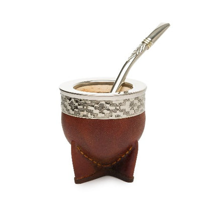 Imperial Pampa Brown Leather Premium Mate with Alpaca & Steel Rim