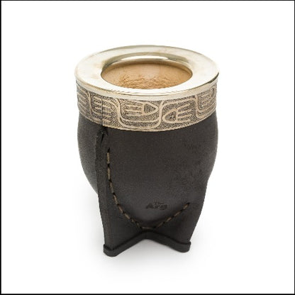 Imperial Norte Black Leather Premium Mate with Alpaca & Steel Rim