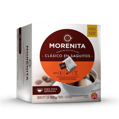 La Morenita Intense Coffee in Teabags - 20u. 100g/3.5oz
