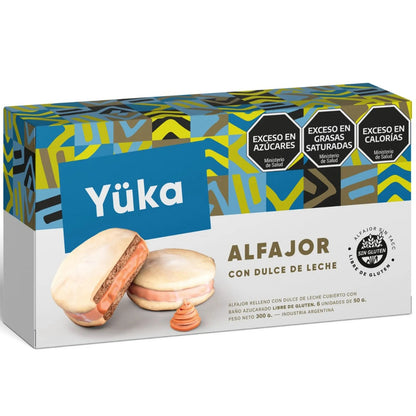 YUKA Alfajores Sin TACC Blancos 6u | Gluten Free White Glazed Argentine Alfajores 🍫