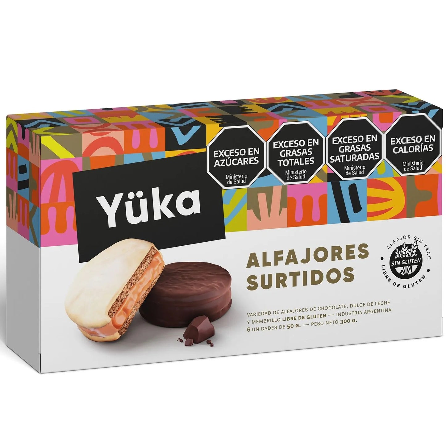 YUKA Black and White Alfajores Sin TACC 6u | Gluten Free Argentine Alfajores Box